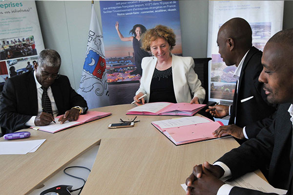 Signature  de convention cadre de partenariat entre le Département, l’Adim et Business France