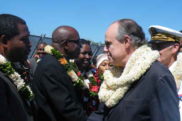 Visite de F. Mitterrand, ministre de la Culture